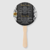 木素朴のヒマワリの白結婚レース式 ハンドファン (裏面)