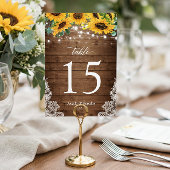 木素朴のヒマワリの糸ライトレース結婚の テーブルナンバー