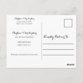 木素朴のヒマワリバラ結婚式の日付を保存 ポストカード (裏面)