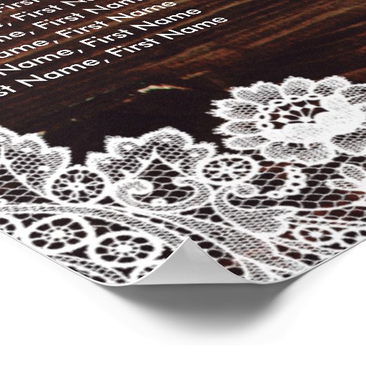 木素朴のヒマワリ結婚の座席表12 ポスター (角)