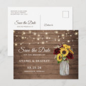 木素朴のヒマワリBurgundy 案内ポストカード (正面/裏面)