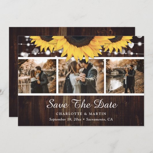 木素朴のヒマ結婚ワリの写真 セーブザデート (正面/裏面)