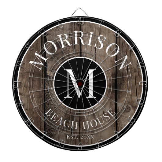 木素朴のファミリ名 ダーツボード (正面)