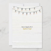 木素朴のブーツ、ブリュウ、泡立つカップルのシャワー 招待状 (裏面)