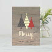 木素朴のメリークリスマス シーズンカード (スタンド正面)