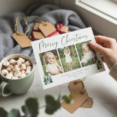 木素朴のモダンクリスマスの休日3写真 シーズンカード