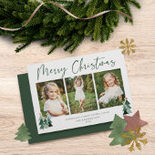 木素朴のモダンクリスマスの休日3写真 シーズンカード