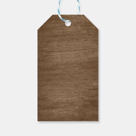 木素朴のユーカリ緑の幾何結婚物 ギフトタグ (裏面)