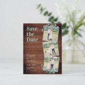 木素朴のユーカリ3写真の保存日付 ポストカード (スタンド正面)