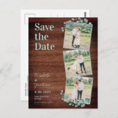 木素朴のユーカリ3写真の保存日付 ポストカード (正面/裏面)