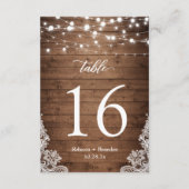 木素朴の光の結婚テーブル番号 出欠カード (裏面)