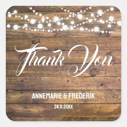 木素朴の光 スクエアシール (正面)