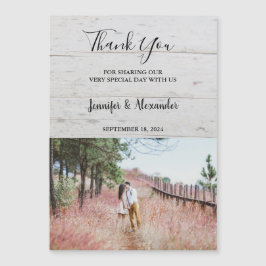 木素朴の写真ありがとう国の結婚式カード