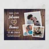 木素朴の写真のコラージュエレガント計画の変更 案内ポストカード (正面)