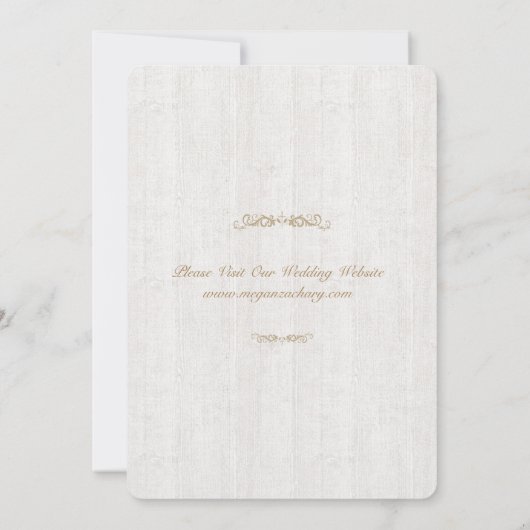 木素朴の写真カスタムウェディング日付を保存 セーブザデート (裏面)