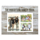 木素朴の写真コラージュ36イメージファミリー カレンダー (カバー)