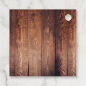 木素朴の写真結婚のメッセージカード フェイバータグ (裏面)