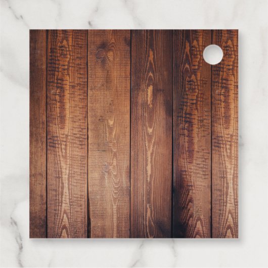 木素朴の写真結婚のメッセージカード フェイバータグ (裏面)