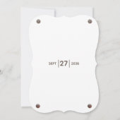 木素朴の写真結婚式招待状 招待状 (裏面)