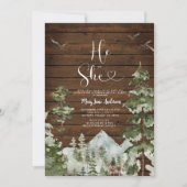 木素朴の冬の森の彼または彼女が明かす 招待状 (正面)