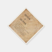 木素朴の切り株の結婚納屋 スタンダードカクテルナプキン (角)