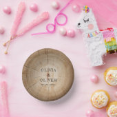 木素朴の切り株の結婚納屋 ペーパーボウル (パーティー)