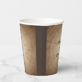 木素朴の切り株の結婚納屋 紙コップ (右)