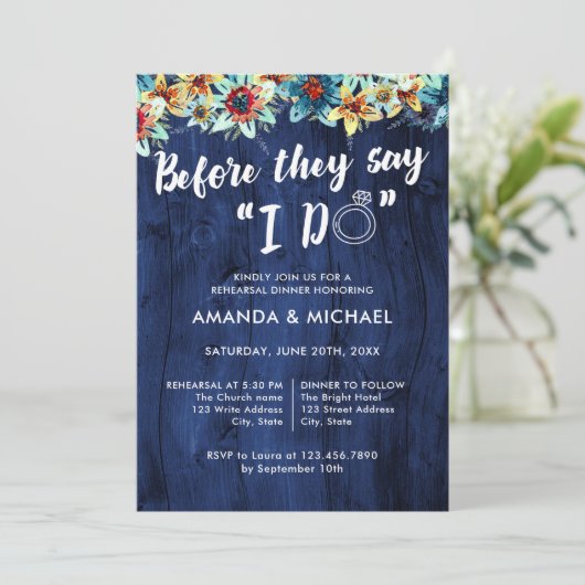 木素朴の前に私がリハーサルディナーを行うと言う 招待状 (スタンド正面)