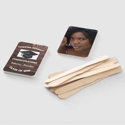 木素朴の卒業式フォトファンセット ハンドファン (組立なし)