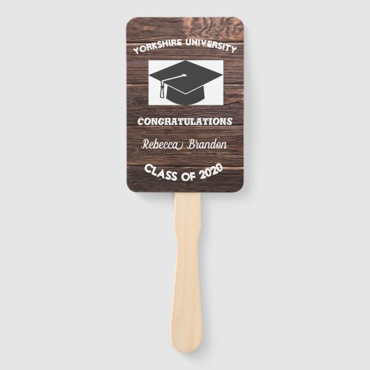 木素朴の卒業式フォトファンセット ハンドファン (正面)