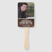 木素朴の卒業男写真 ハンドファン (正面)