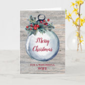 木素朴の妻メリークリスマス カード (黄色い花)