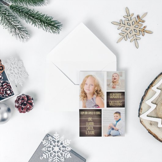 木素朴の季節のクリスマス 箔シーズンカード