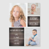 木素朴の季節の挨拶クリスマスマグネット (正面)