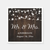 木素朴の弦がミセスの結婚光 スタンダードカクテルナプキン (正面)