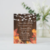 木素朴の弦のライトカボチャ日付を保存 案内ポストカード (スタンド正面)