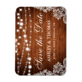 木素朴の弦のライトレース日付を保存 マグネット (縦)