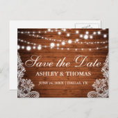 木素朴の弦のライトレース日付を保存 案内ポストカード (正面/裏面)