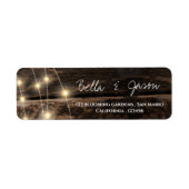 木素朴の弦のラ結婚イトの差出人住所 ラベル (正面)