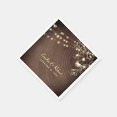 木素朴の弦のラ結婚イト スタンダードカクテルナプキン (角)