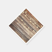 木素朴の弦のラ結婚イト スタンダードカクテルナプキン (角)