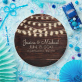 木素朴の弦のラ結婚イト ペーパープレート (パーティー)