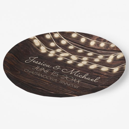 木素朴の弦のラ結婚イト ペーパープレート (アングル)