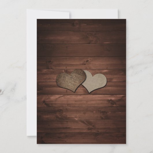 木素朴の弦のラ結婚イト 招待状 (裏面)