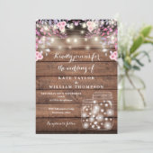 木素朴の弦ライツメイスンジャーフローラズ結婚 招待状 (スタンド正面)