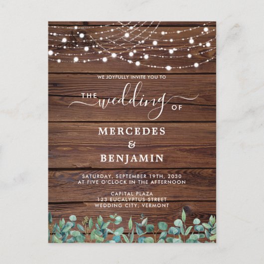 木素朴の弦ライツユーカリ結婚の元気 ポストカード (正面)