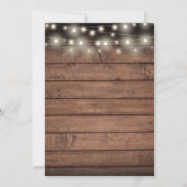 木素朴の弦ライトウェディング日付を保存 セーブザデート (裏面)