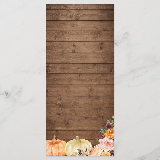 木素朴の弦ライトオータムフローラ結婚ズ メニュー (裏面)