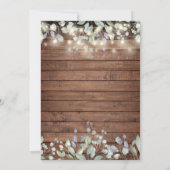 木素朴の弦ライトセージ薄紫結婚ズ 招待状 (裏面)