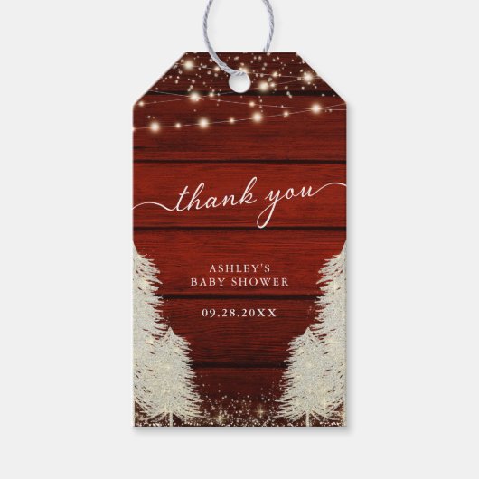 木素朴の弦ライトツリーサンキューユナイテッド ギフトタグ (正面)